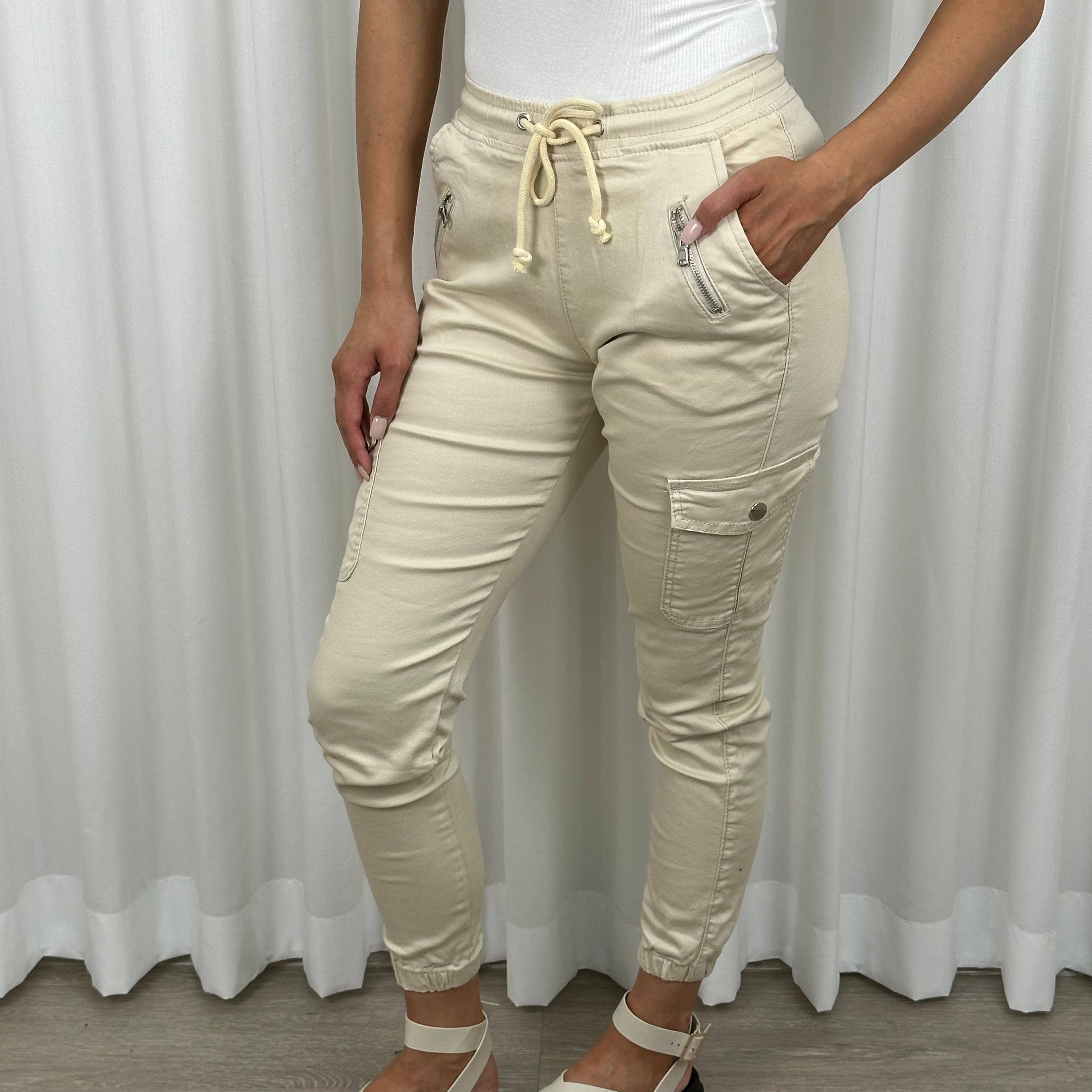 Timeless cargo Jeans - Beige